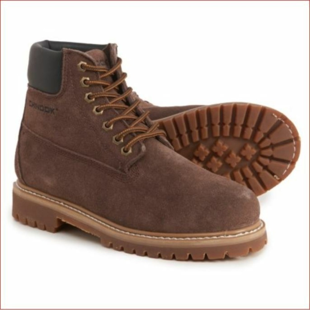 Chinook Womens Worker Boots 44RMP-02-6 Brown Leather Waterproof Shoes Size 6